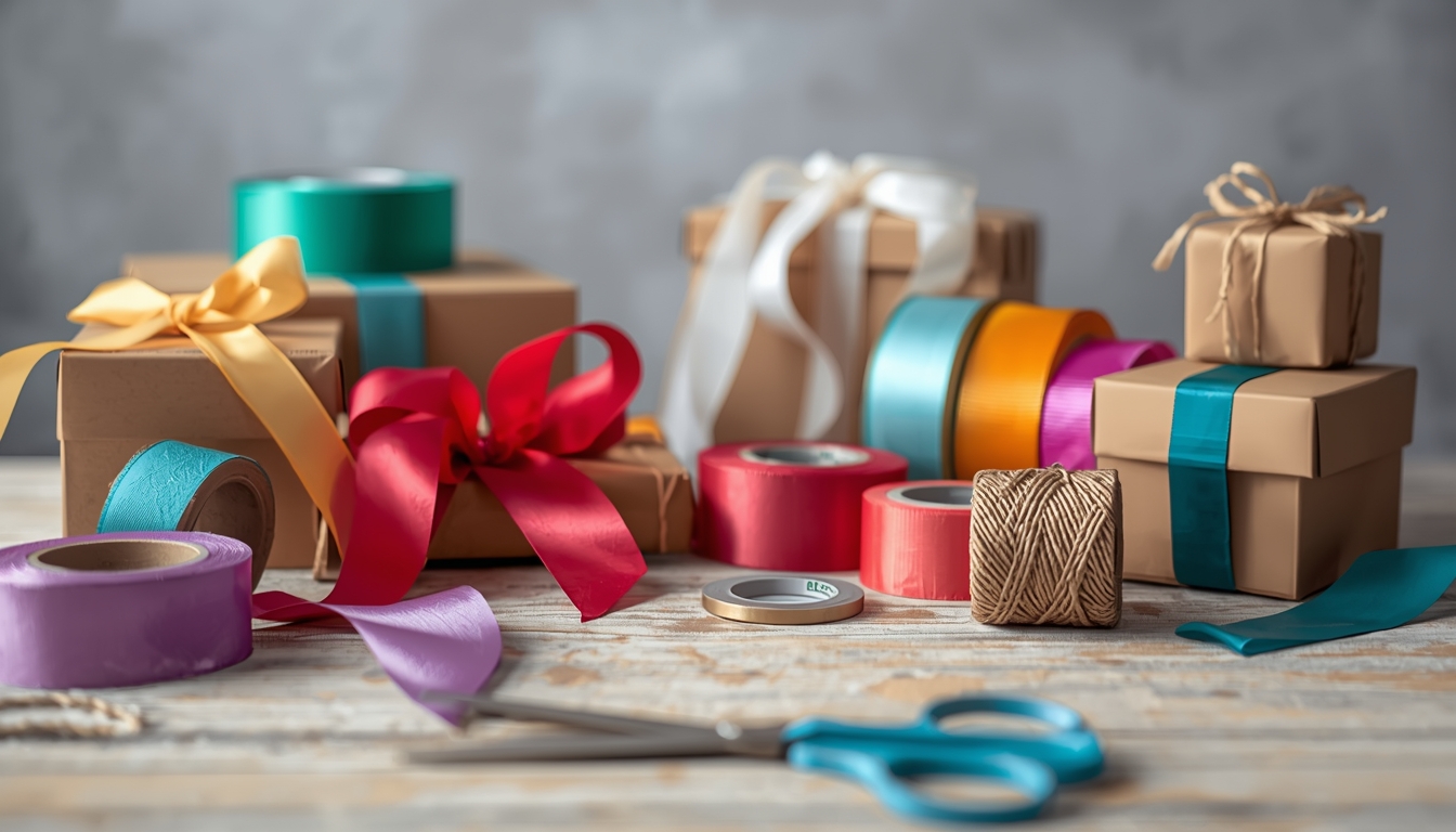 Ribbon and packaging supplies from Queflorndlox